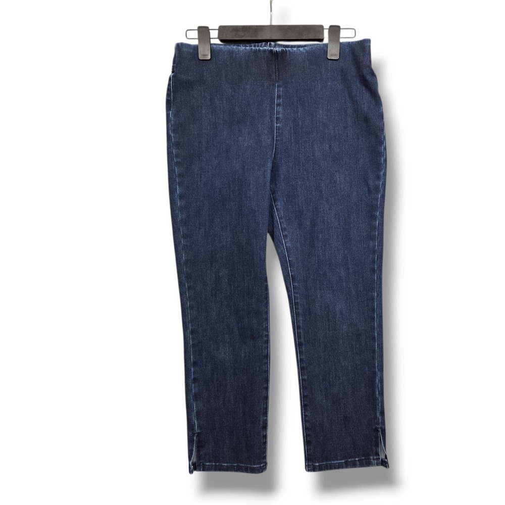 Soft Surroundings Capri Jean Women Small Petite Pull On Notch Hem Supremely Soft
